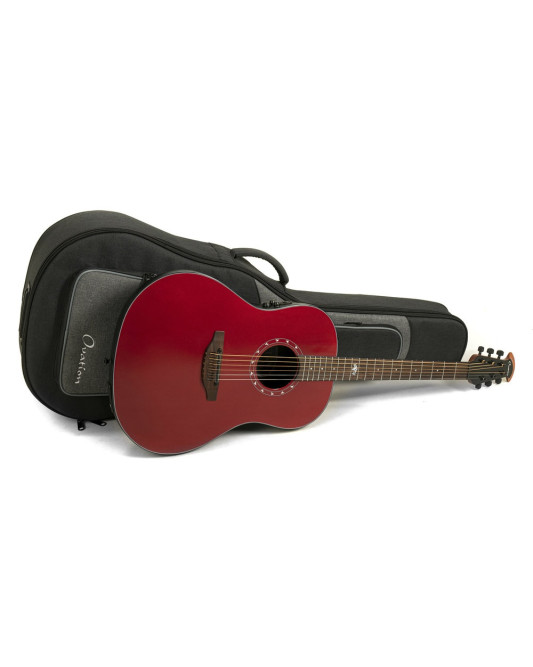 Ovation E – akustická kytara Pro Series Ultra Mid-Depth Non-Cutaway Vampira Red