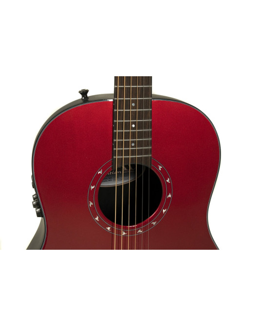 Ovation E – akustická kytara Pro Series Ultra Mid-Depth Non-Cutaway Vampira Red
