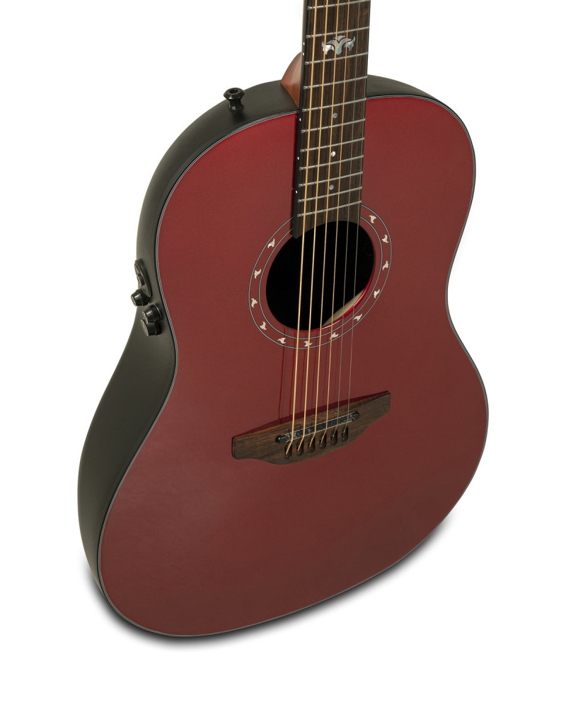 Ovation E – akustická kytara Pro Series Ultra Mid-Depth Non-Cutaway Vampira Red