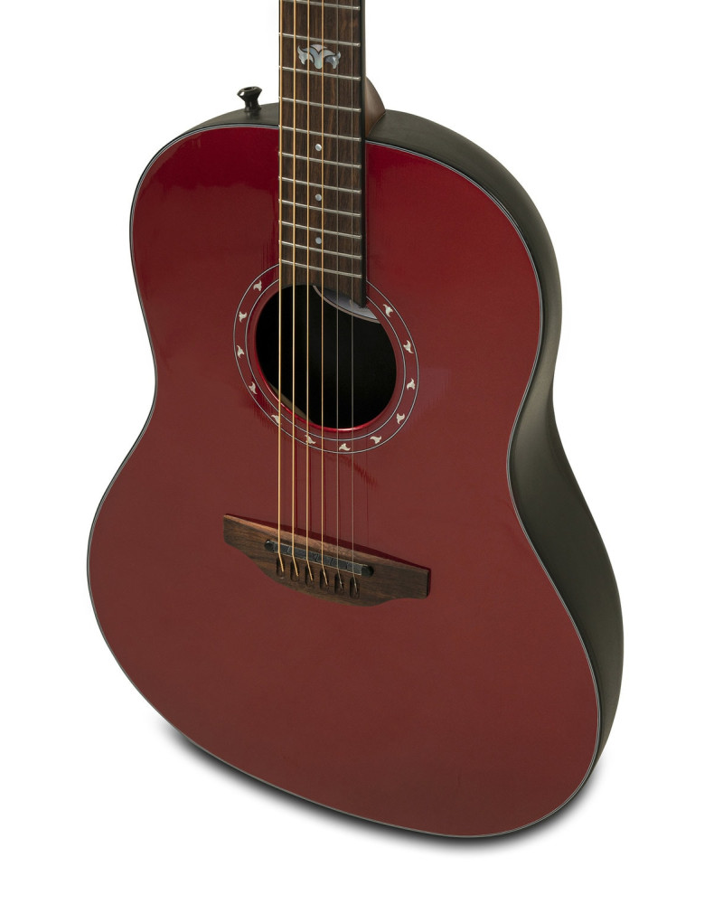 Ovation E – akustická kytara Pro Series Ultra Mid-Depth Non-Cutaway Vampira Red