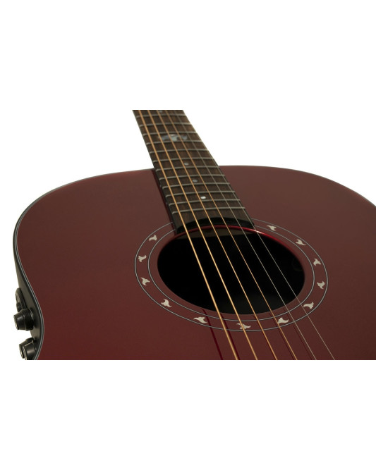 Ovation E – akustická kytara Pro Series Ultra Mid-Depth Non-Cutaway Vampira Red