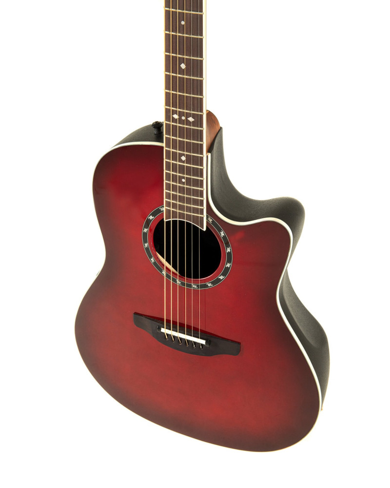 Ovation E – akustická kytara Standard Balladeer Deep Contour Cutaway Cherry Cherry Burst