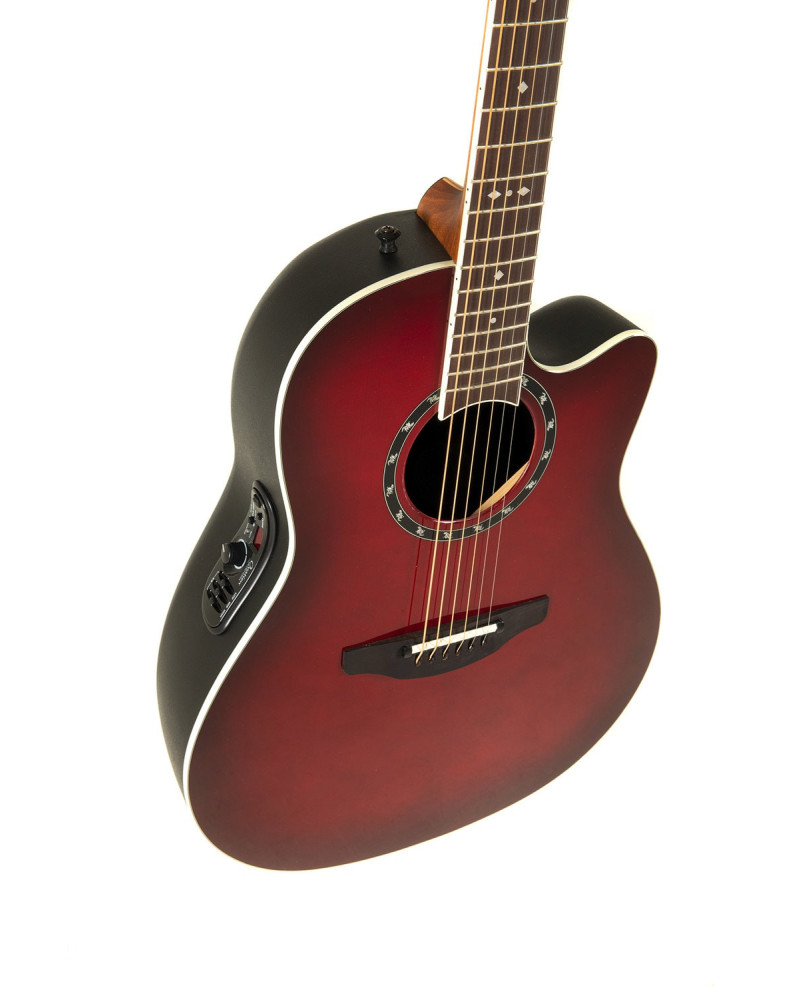 Ovation E – akustická kytara Standard Balladeer Deep Contour Cutaway Cherry Cherry Burst