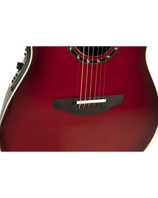 Ovation E – akustická kytara Standard Balladeer Deep Contour Cutaway Cherry Cherry Burst