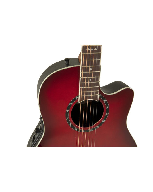Ovation E – akustická kytara Standard Balladeer Deep Contour Cutaway Cherry Cherry Burst
