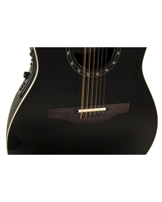 Ovation E – akustická kytara Standard Balladeer Deep Contour Cutaway 12-string Černá