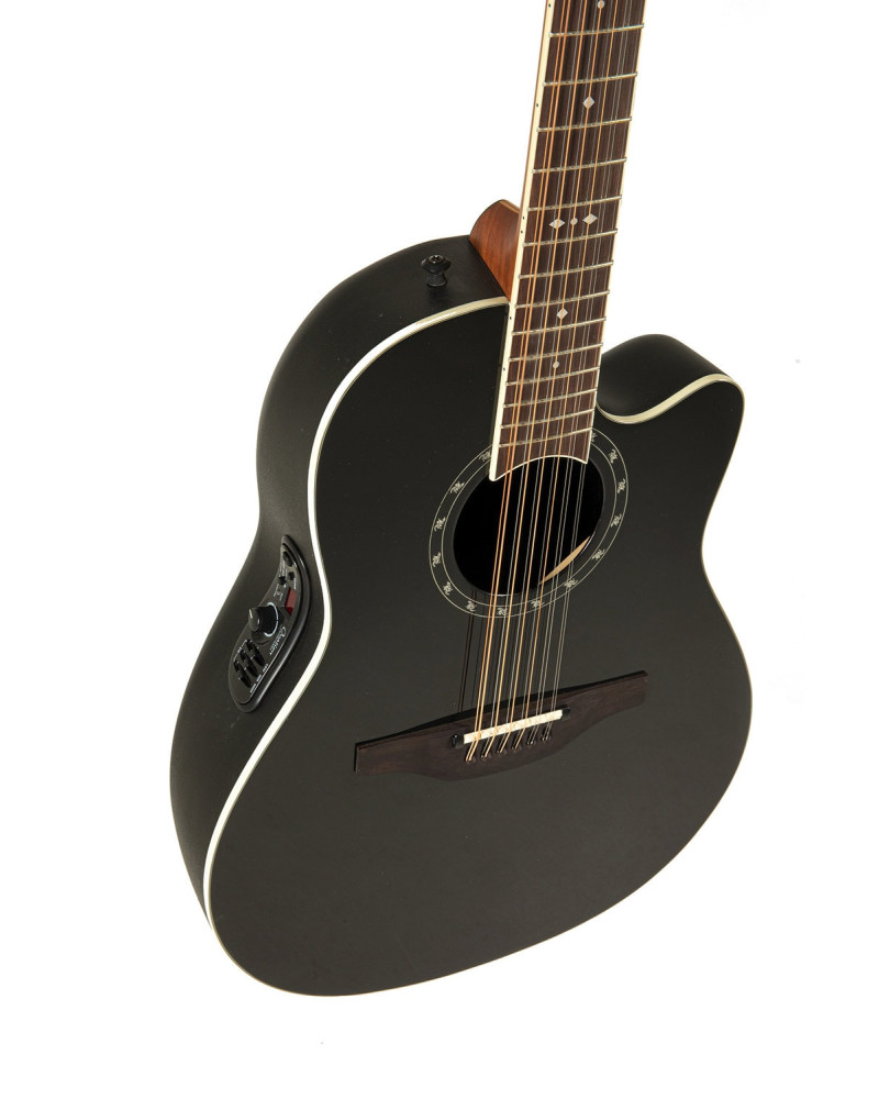 Ovation E – akustická kytara Standard Balladeer Deep Contour Cutaway 12-string Černá