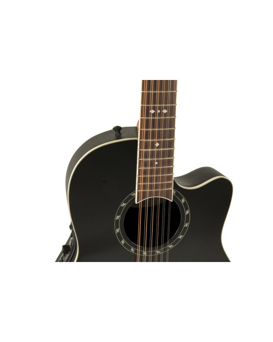 Ovation E – akustická kytara Standard Balladeer Deep Contour Cutaway 12-string Černá