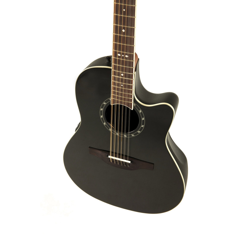 Ovation E – akustická kytara Standard Balladeer Deep Contour Cutaway 12-string Černá