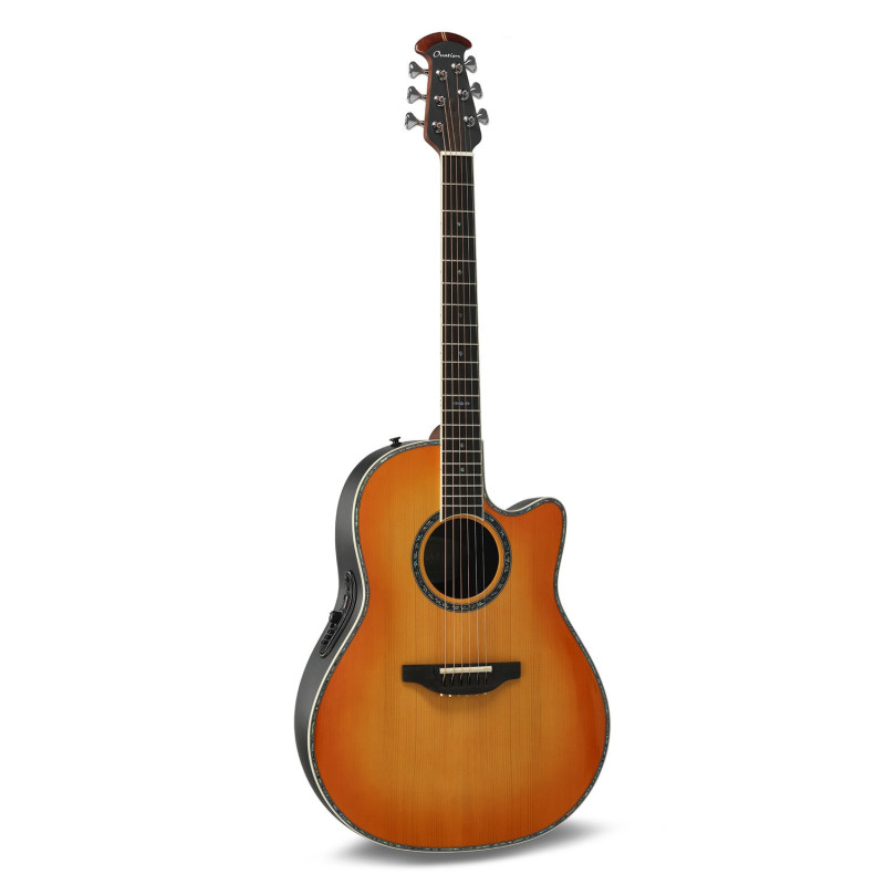 Ovation E – akustická kytara Honey Burst