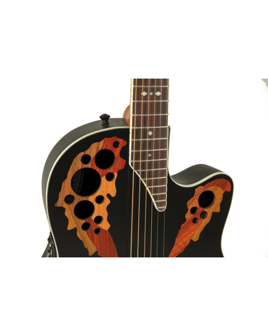 Ovation E – akustická kytara Standard Elite Deep Contour Cutaway Černá