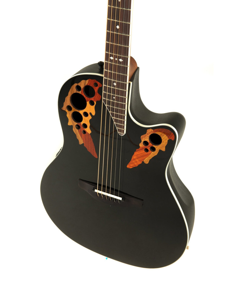 Ovation E – akustická kytara Standard Elite Deep Contour Cutaway Černá
