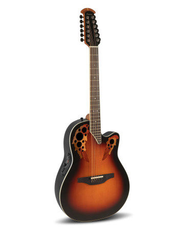 Ovation E – akustická kytara Standard Elite Deep Contour Cutaway 12-string New England Burst