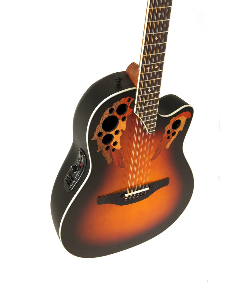 Ovation E – akustická kytara Standard Elite Deep Contour Cutaway 12-string New England Burst