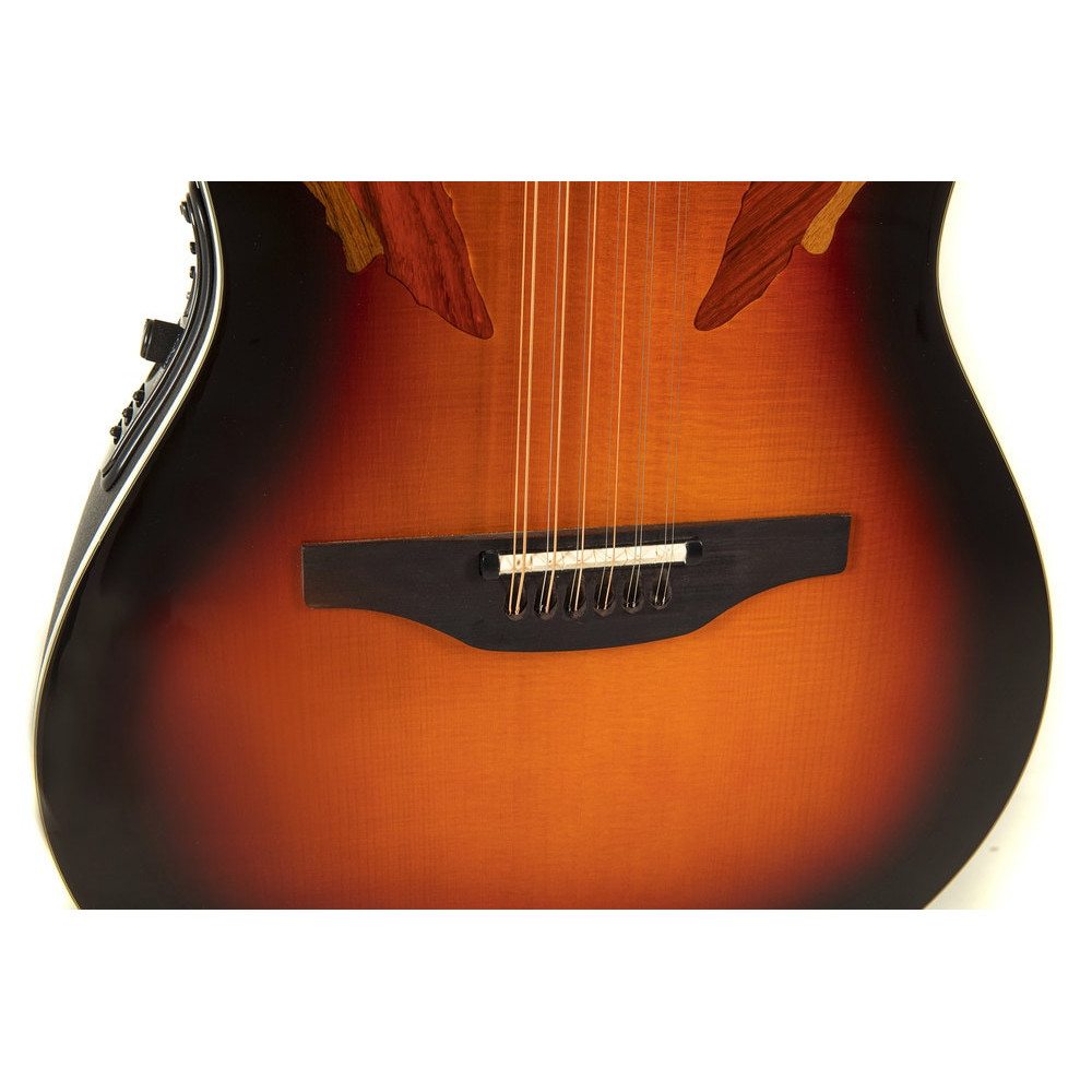 Ovation E – akustická kytara Standard Elite Deep Contour Cutaway 12-string New England Burst