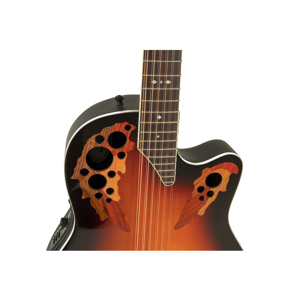 Ovation E – akustická kytara Standard Elite Deep Contour Cutaway 12-string New England Burst
