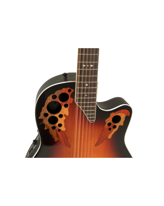 Ovation E – akustická kytara Standard Elite Deep Contour Cutaway 12-string New England Burst