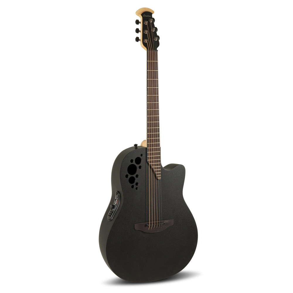 Ovation E – akustická kytara Elite TX Deep Contour Cutaway Black Textured