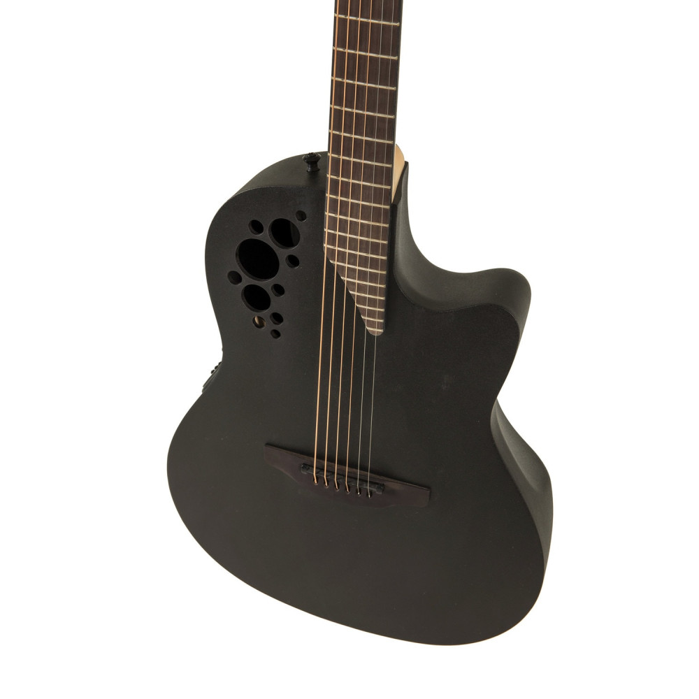 Ovation E – akustická kytara Elite TX Deep Contour Cutaway Black Textured