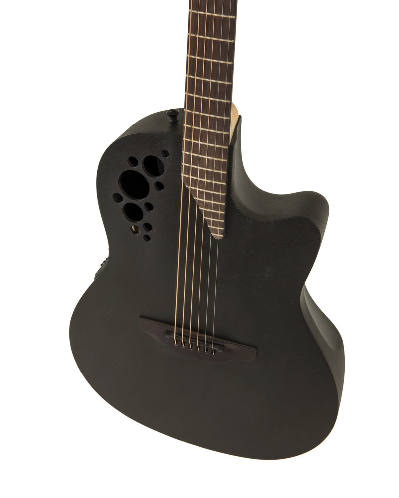 Ovation E – akustická kytara Elite TX Deep Contour Cutaway Black Textured