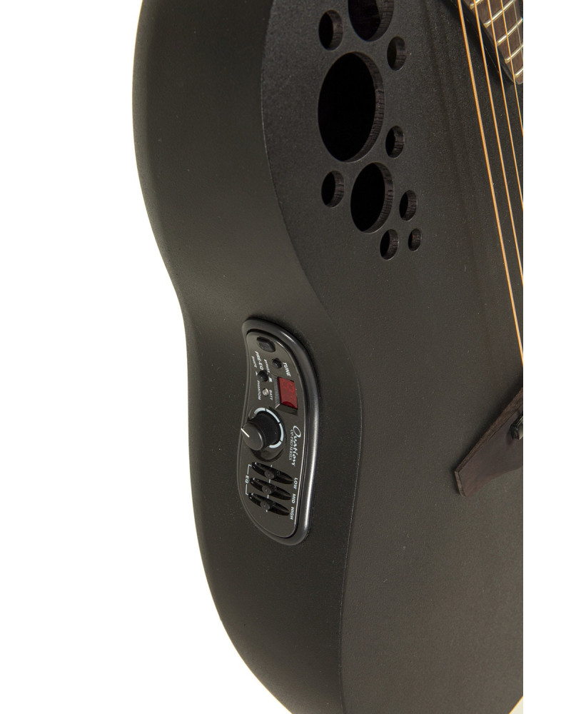 Ovation E – akustická kytara Elite TX Deep Contour Cutaway Black Textured