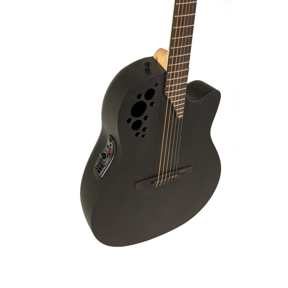 Ovation E – akustická kytara Elite TX Deep Contour Cutaway Black Textured