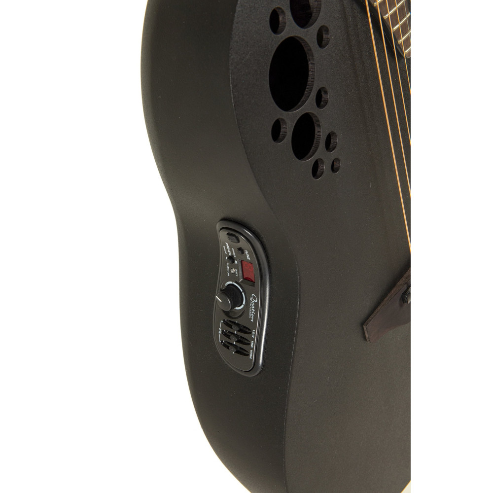 Ovation E – akustická kytara Elite TX Deep Contour Cutaway Black Textured