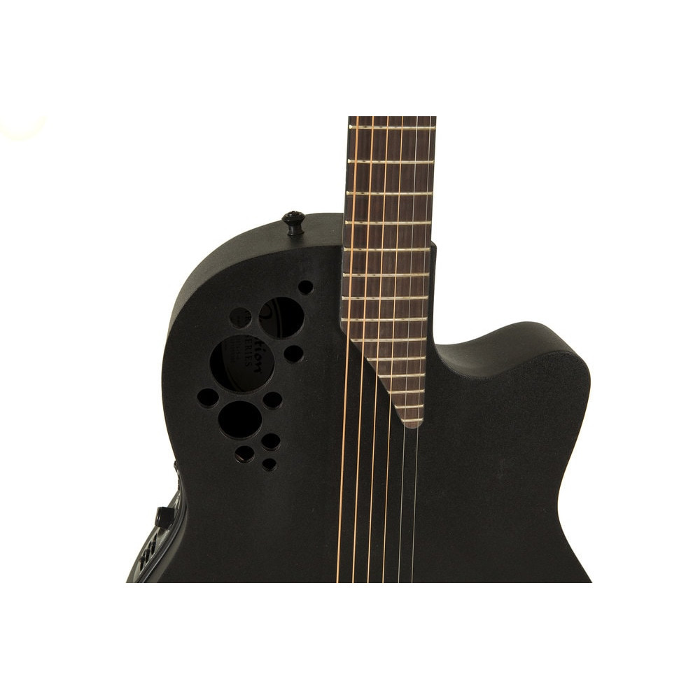 Ovation E – akustická kytara Elite TX Deep Contour Cutaway Black Textured