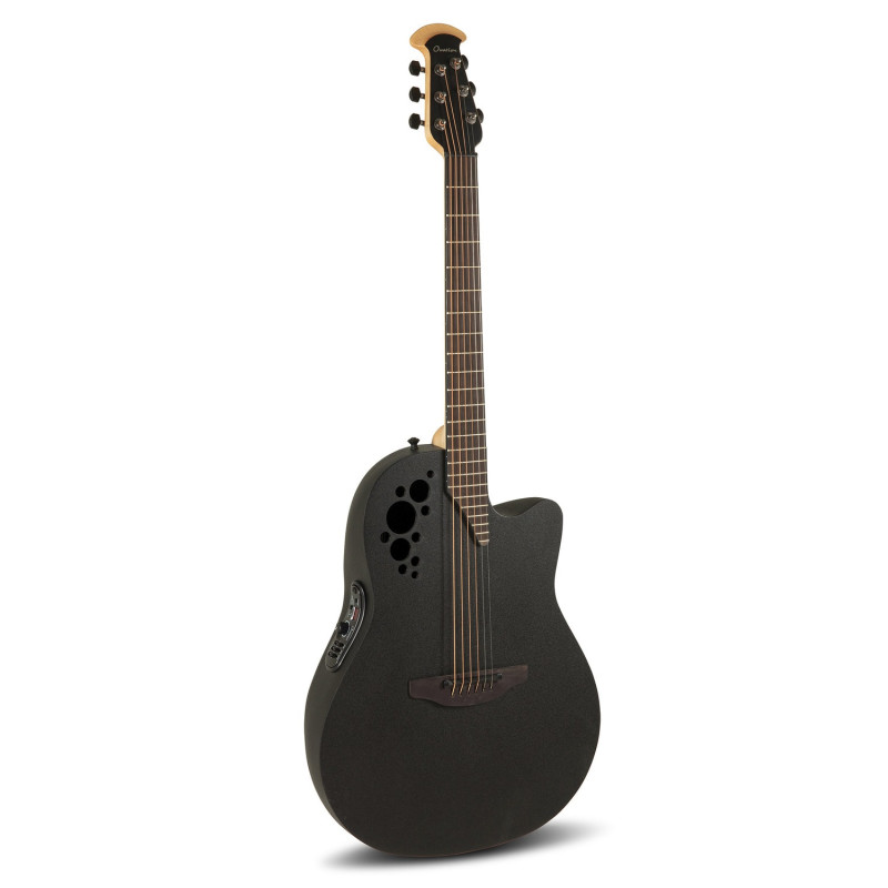 Ovation E – akustická kytara Elite TX Mid Cutaway Black Textured