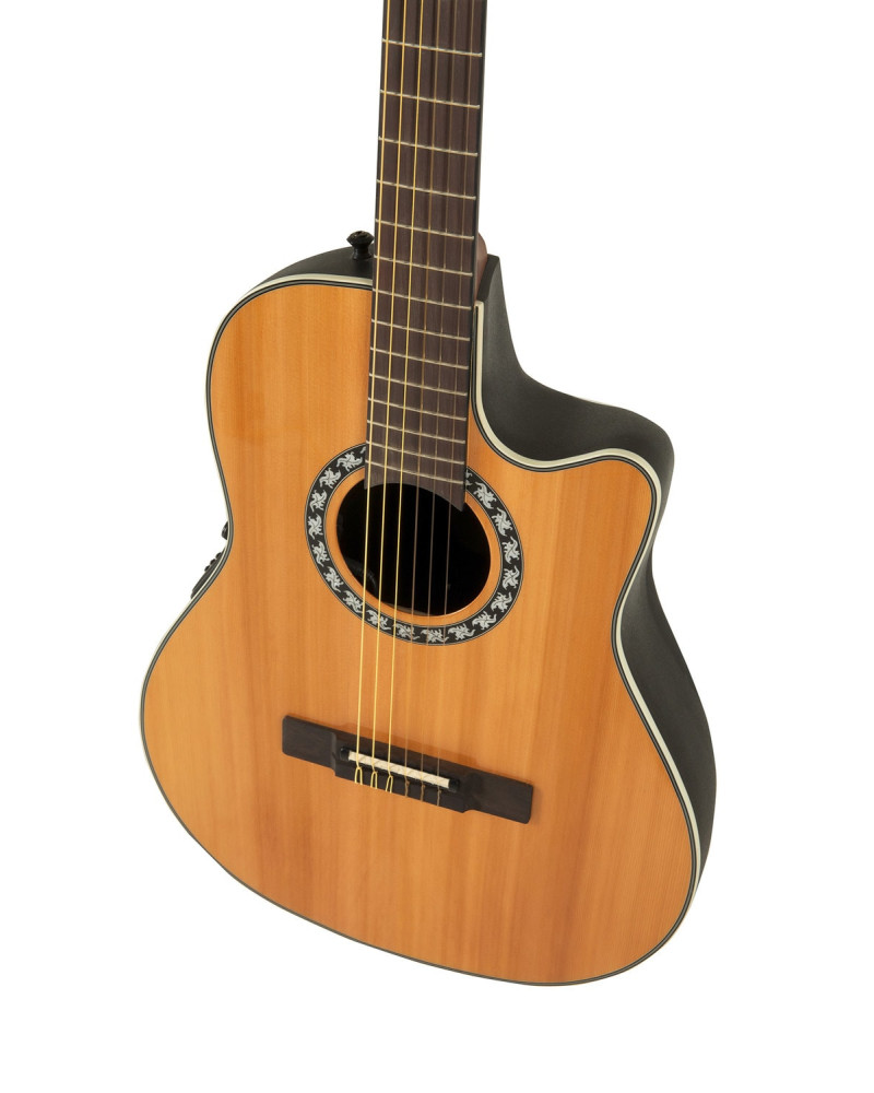Ovation E-akustická, klasická kytara Classic Nylon Legend Mid Cutaway Natural