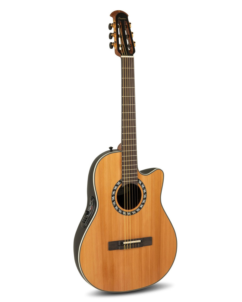 Ovation E-akustická, klasická kytara Classic Nylon Legend Mid Cutaway Natural