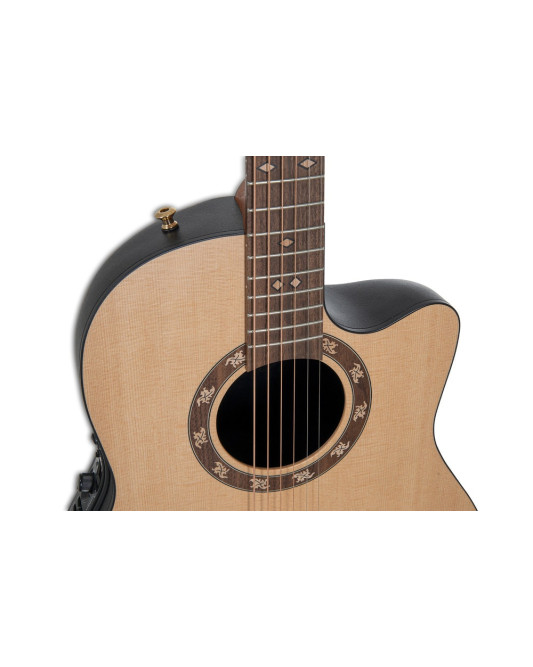 Ovation E – akustická kytara Pro Series Legend USA Natural Satin