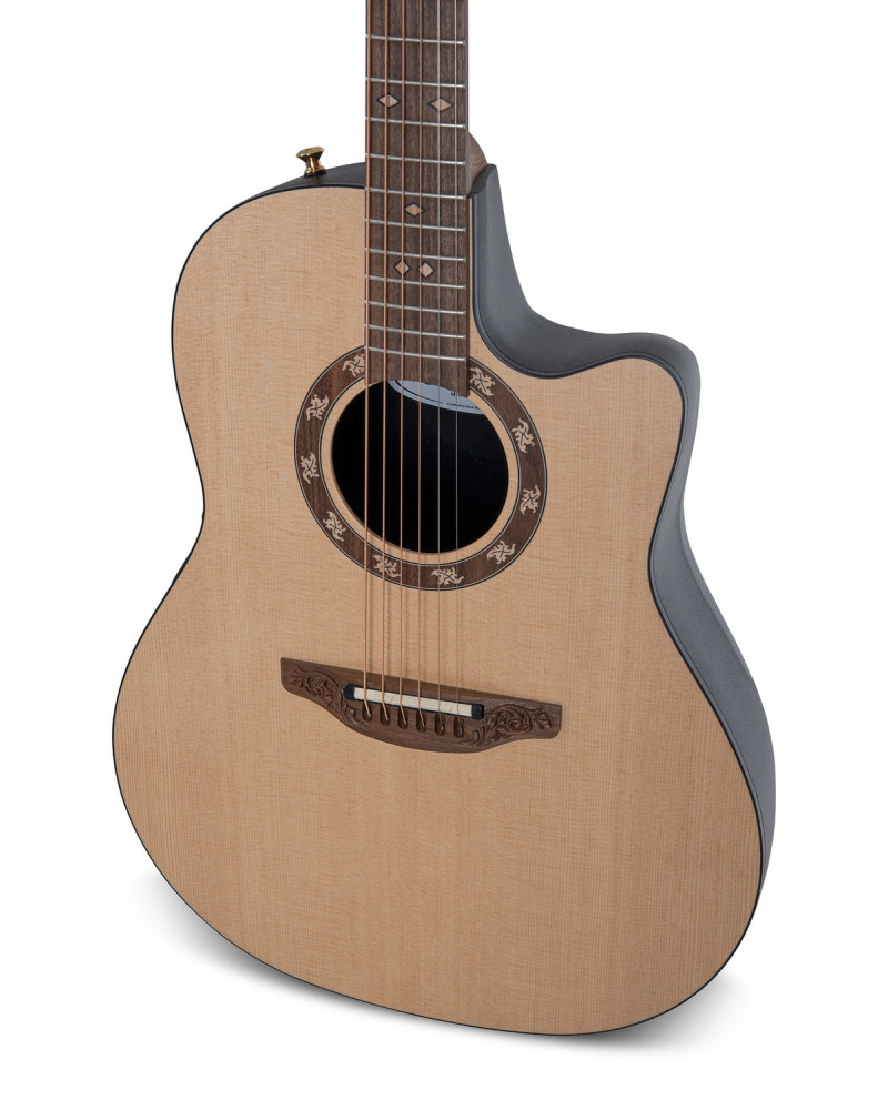 Ovation E – akustická kytara Pro Series Legend USA Natural Satin