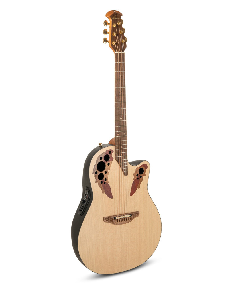 Ovation E – akustická kytara Pro Series Elite USA Natural Satin