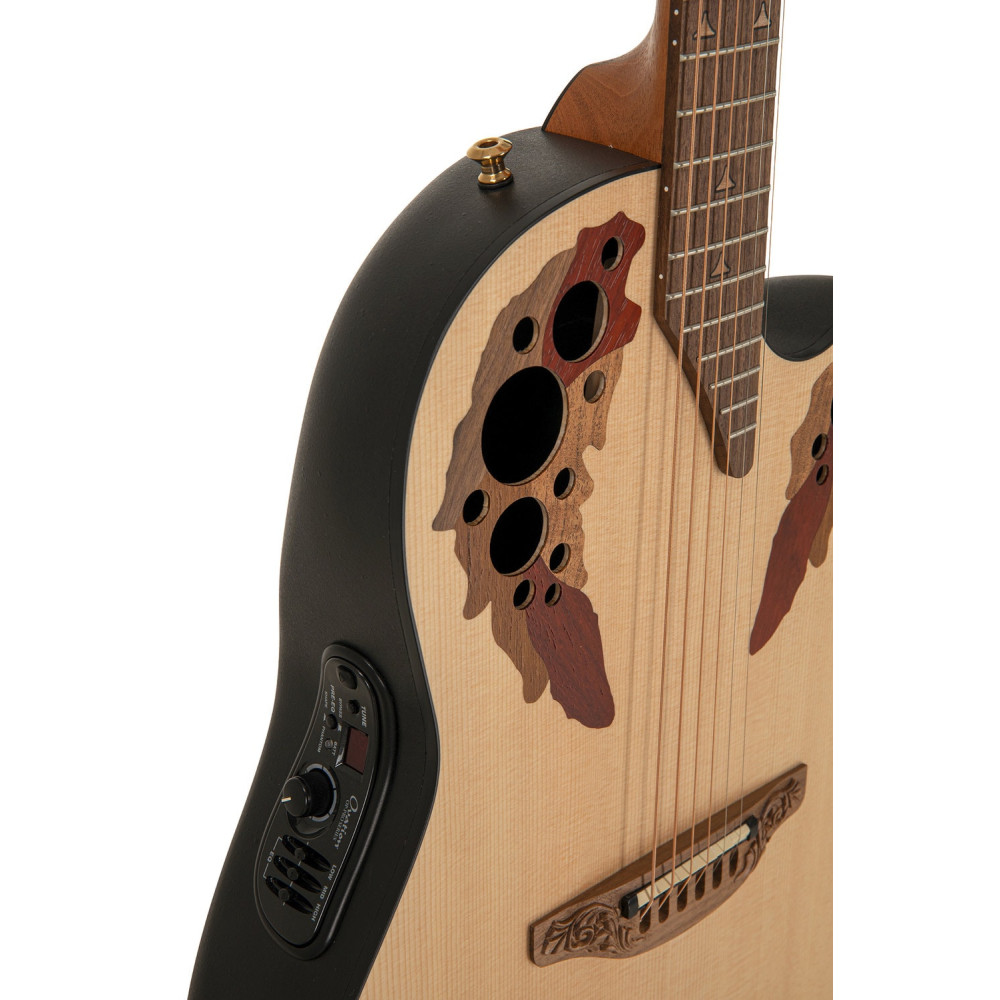 Ovation E – akustická kytara Pro Series Elite USA Natural Satin