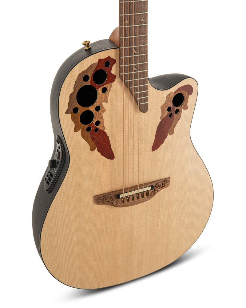 Ovation E – akustická kytara Pro Series Elite USA Natural Satin