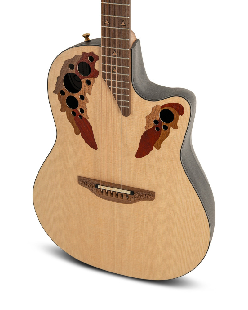 Ovation E – akustická kytara Pro Series Elite USA Natural Satin