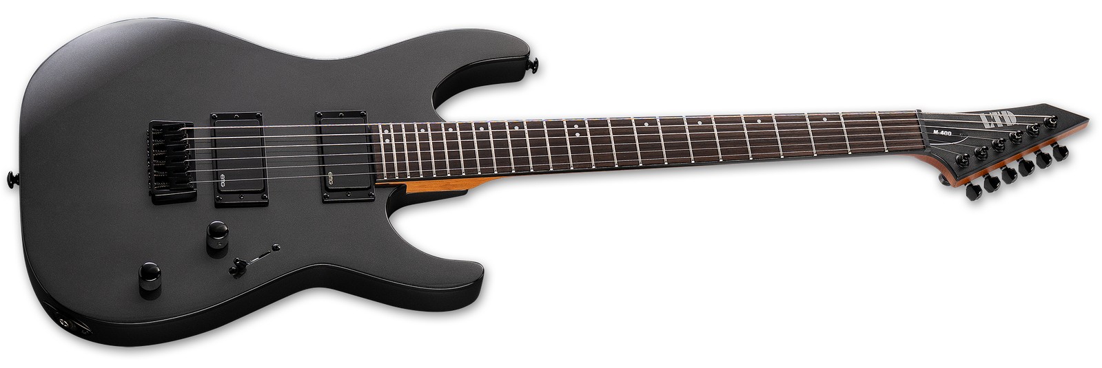 LTD M-400HT Charcoal Metallic angled