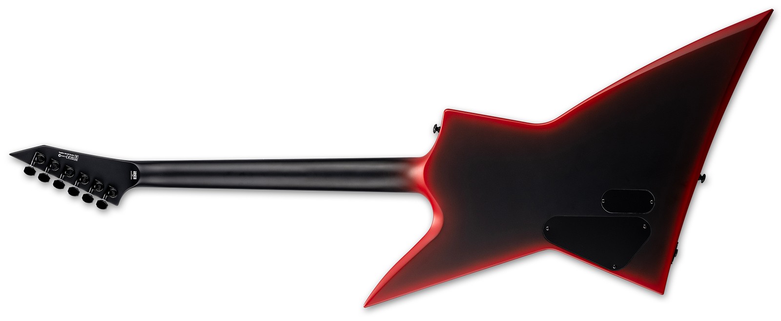 LTD EXL Black Metal II Black Red Burst Satin back