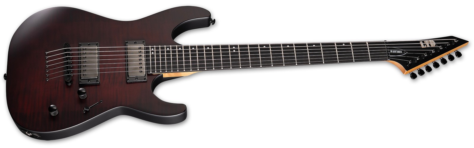 LTD M-207DX Baritone Crimson Satin angled